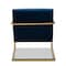Baxton Studio Mira Navy Blue Velvet Upholstered Gold Finished Metal Lounge Chair 160-9926 - alternate 4